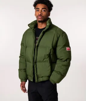 Relaxed Fit Solid Down Puffer Jacket