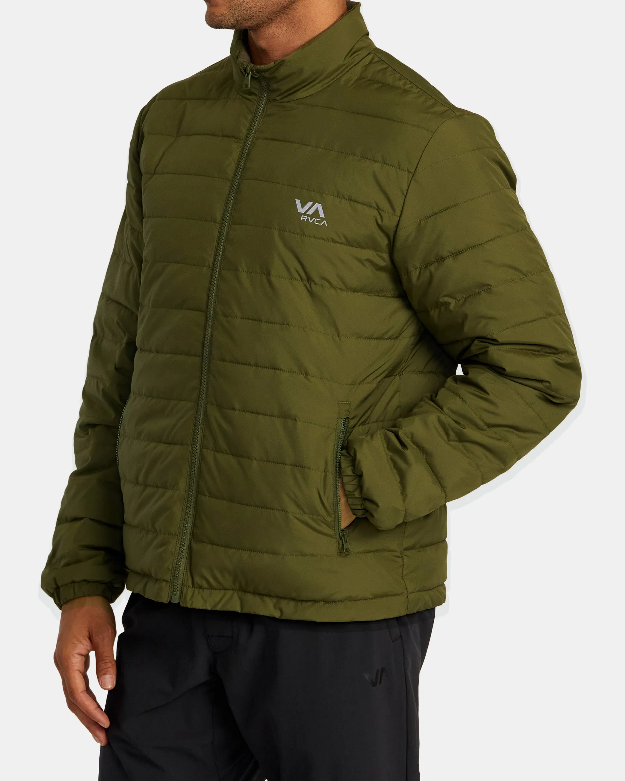 Reversible Puffer Jacket - Olive