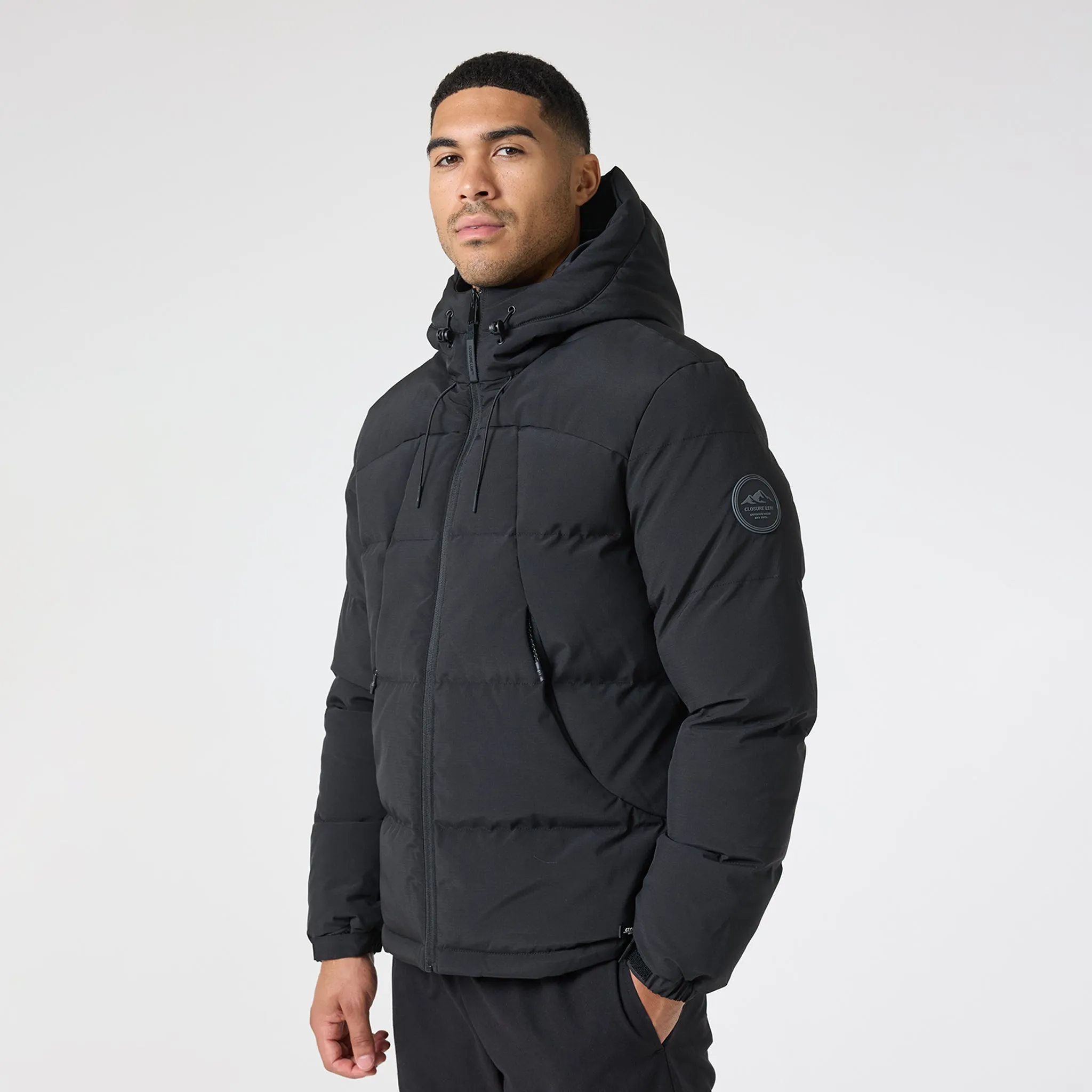 Ripstop Racer Puffer Jacket | Black