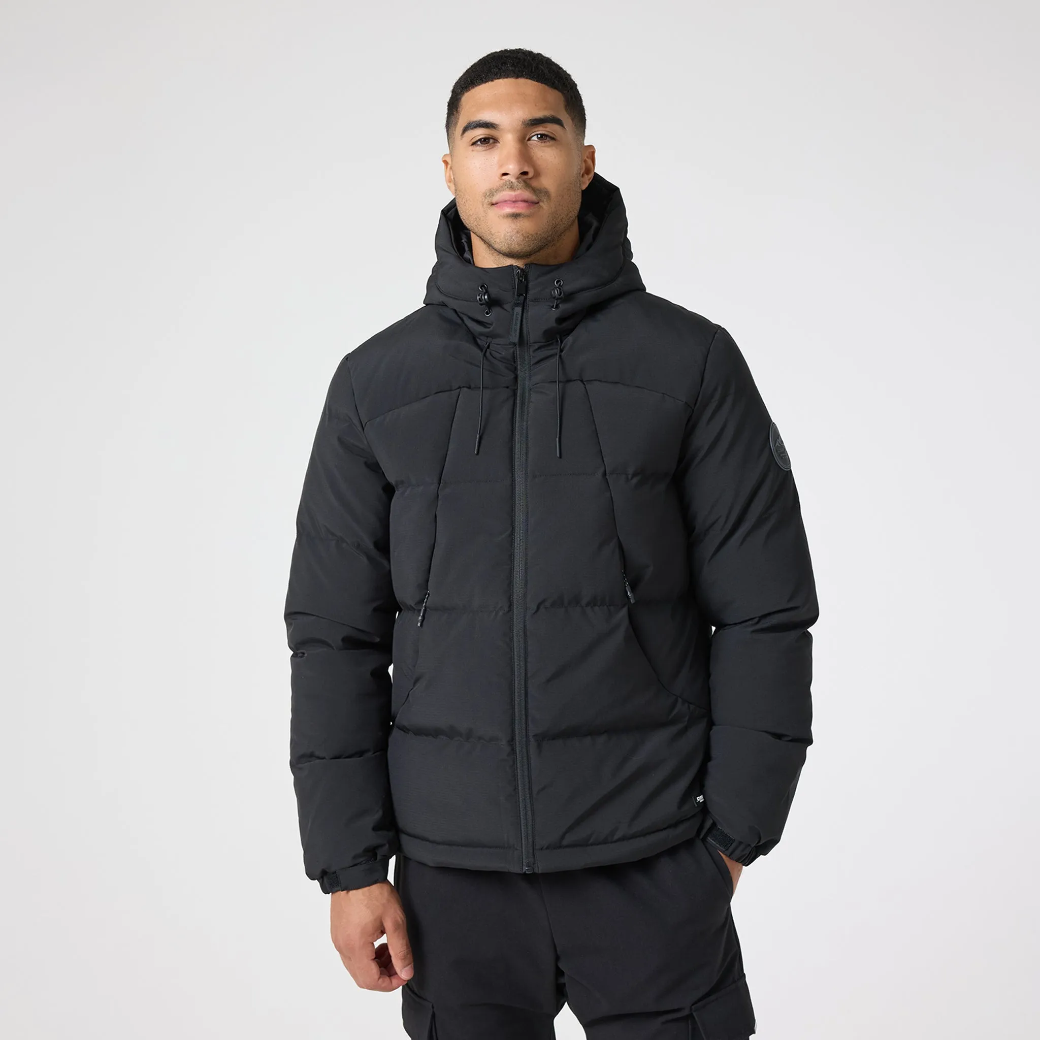 Ripstop Racer Puffer Jacket | Black