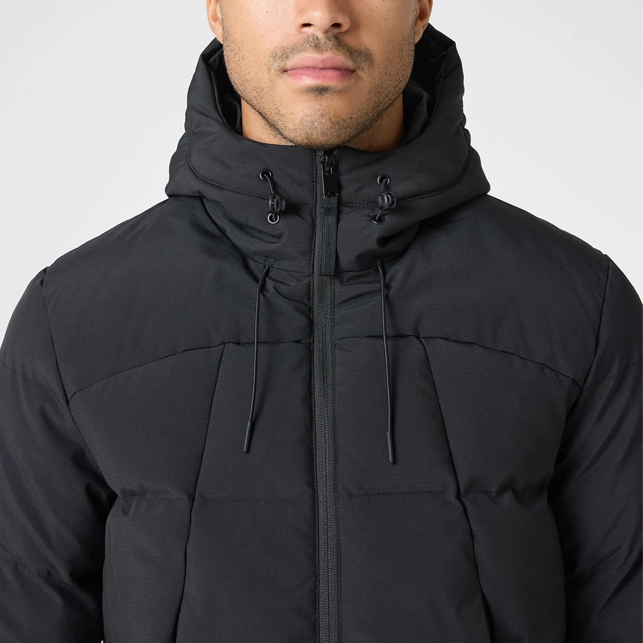 Ripstop Racer Puffer Jacket | Black