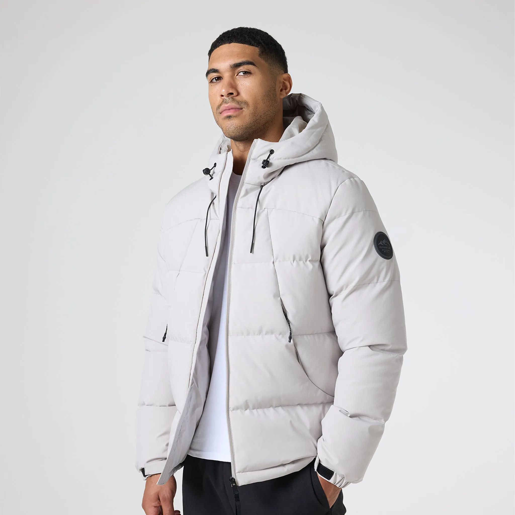 Ripstop Racer Puffer Jacket | Stone