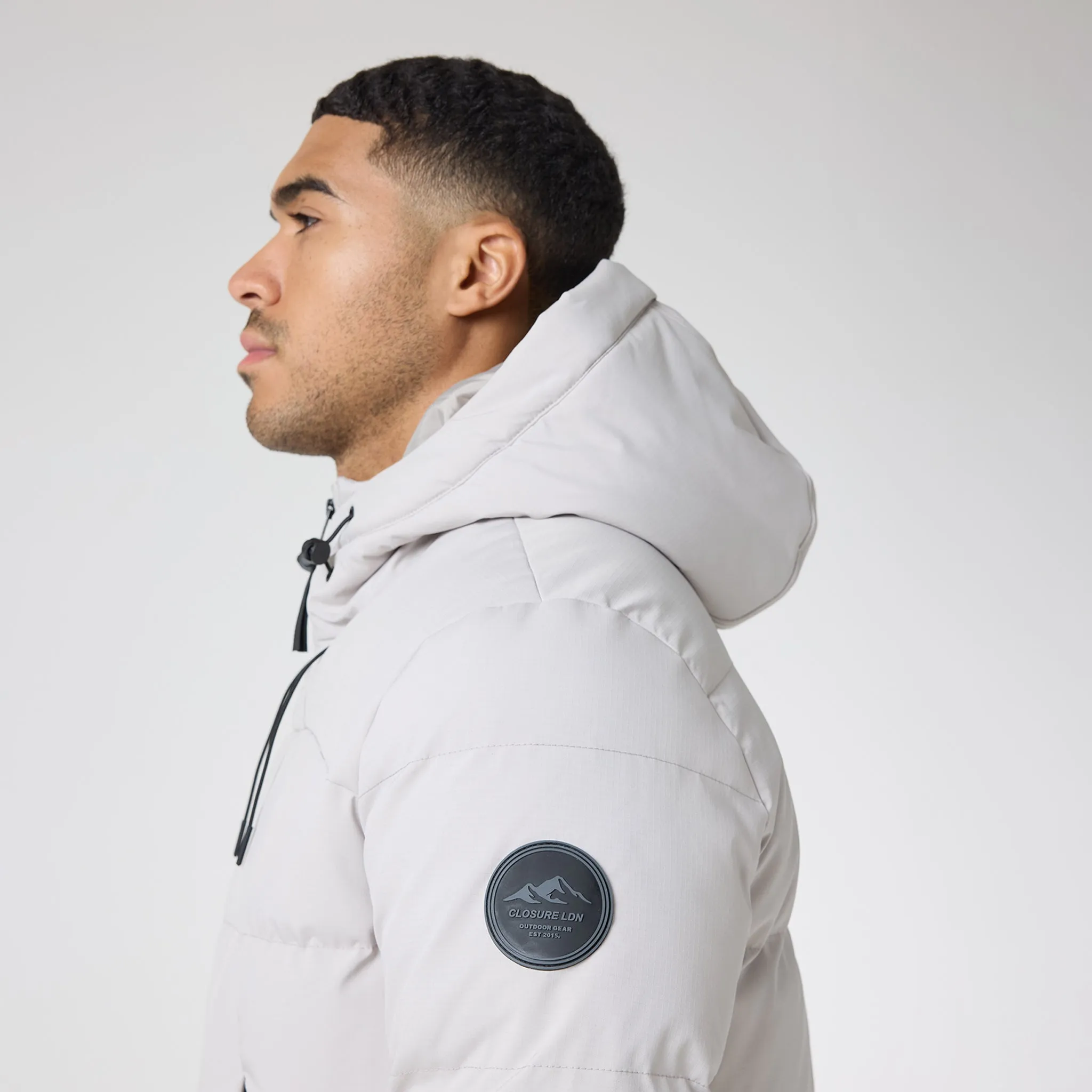 Ripstop Racer Puffer Jacket | Stone