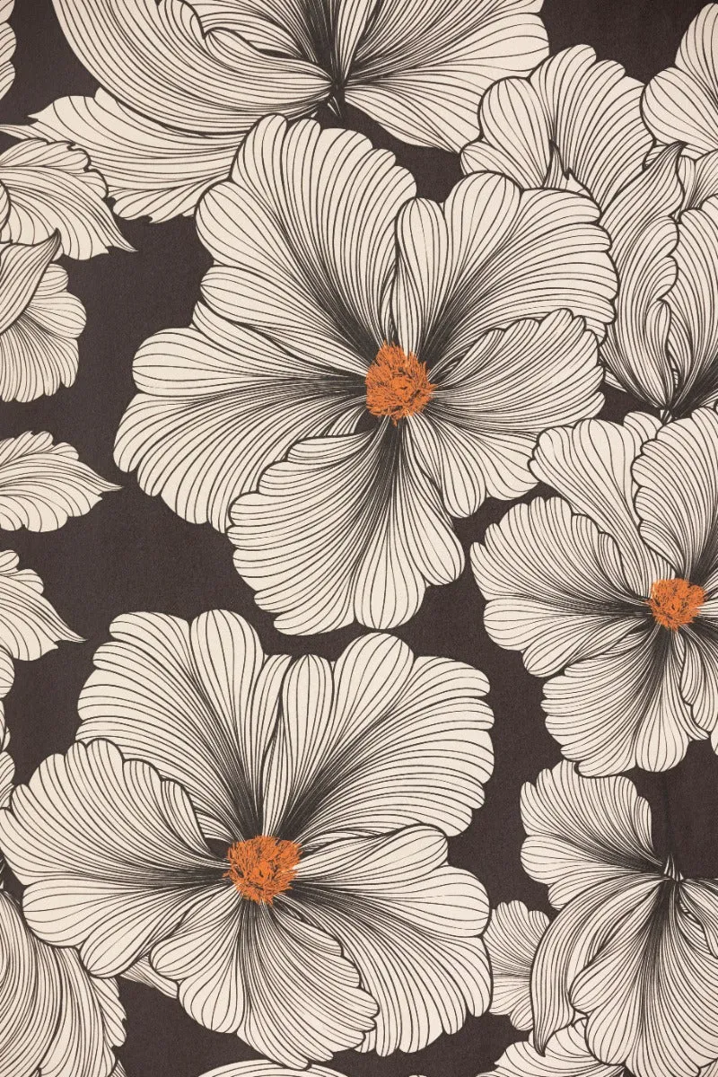 Rockett St George Bohemian Bloom Monochrome Wallpaper