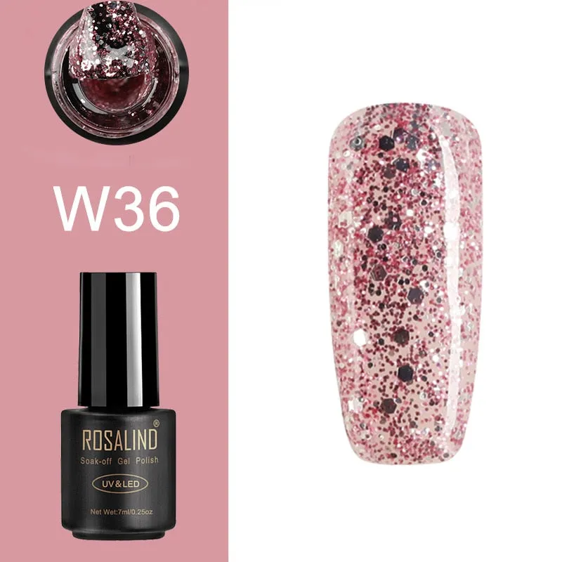 ROSALIND Gel Nail Polish All For Manicure Set 7ML Semi Permanent Vernis UV Top Coat Poly Gel Varnish Hybrid Gel Nail Polish