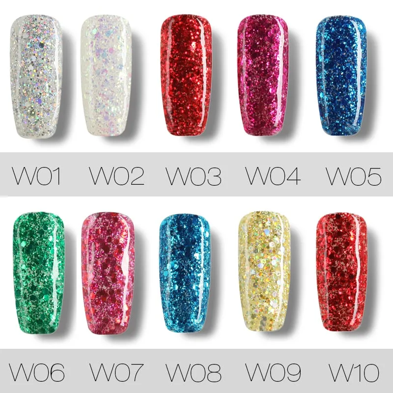 ROSALIND Hybrid Varnishes Soak Off Gel UV Gel lak Nail Polish Set Top Base Coat For Manicure Gel Glitter Semi Permanent  Acrylic