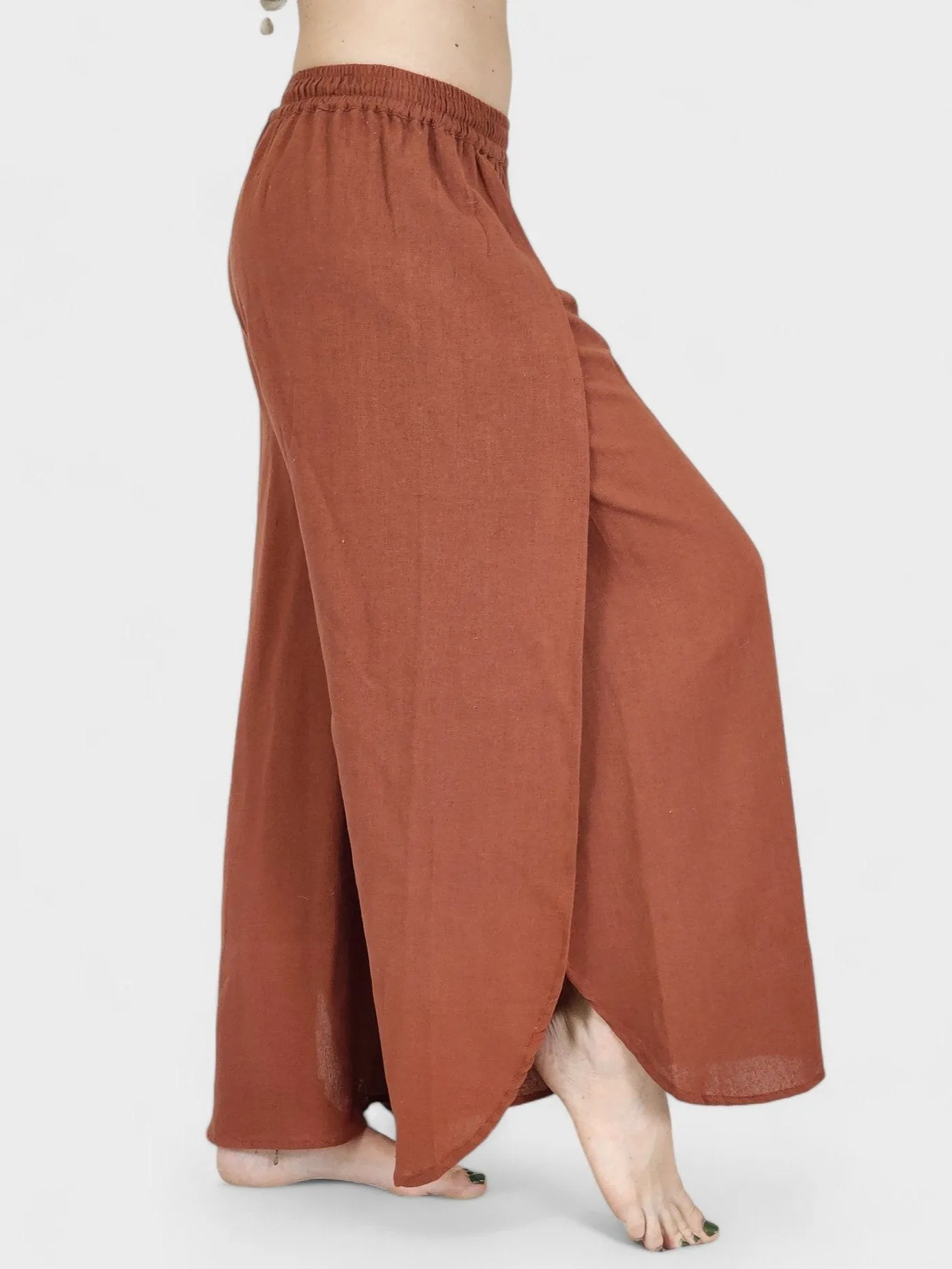 Rust Jute Fly Away Trousers