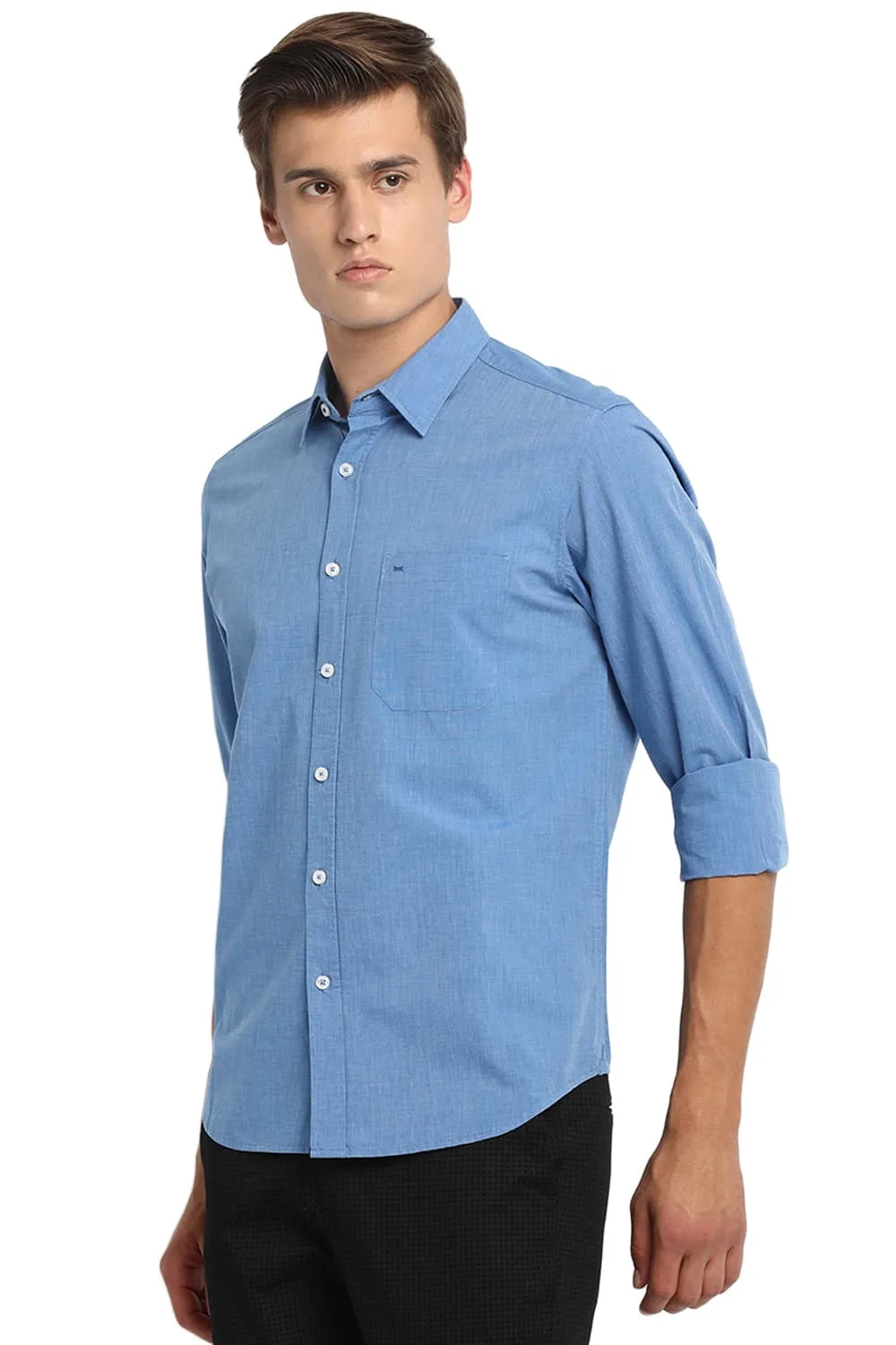 Slim Fit Fil A Fil Shirt