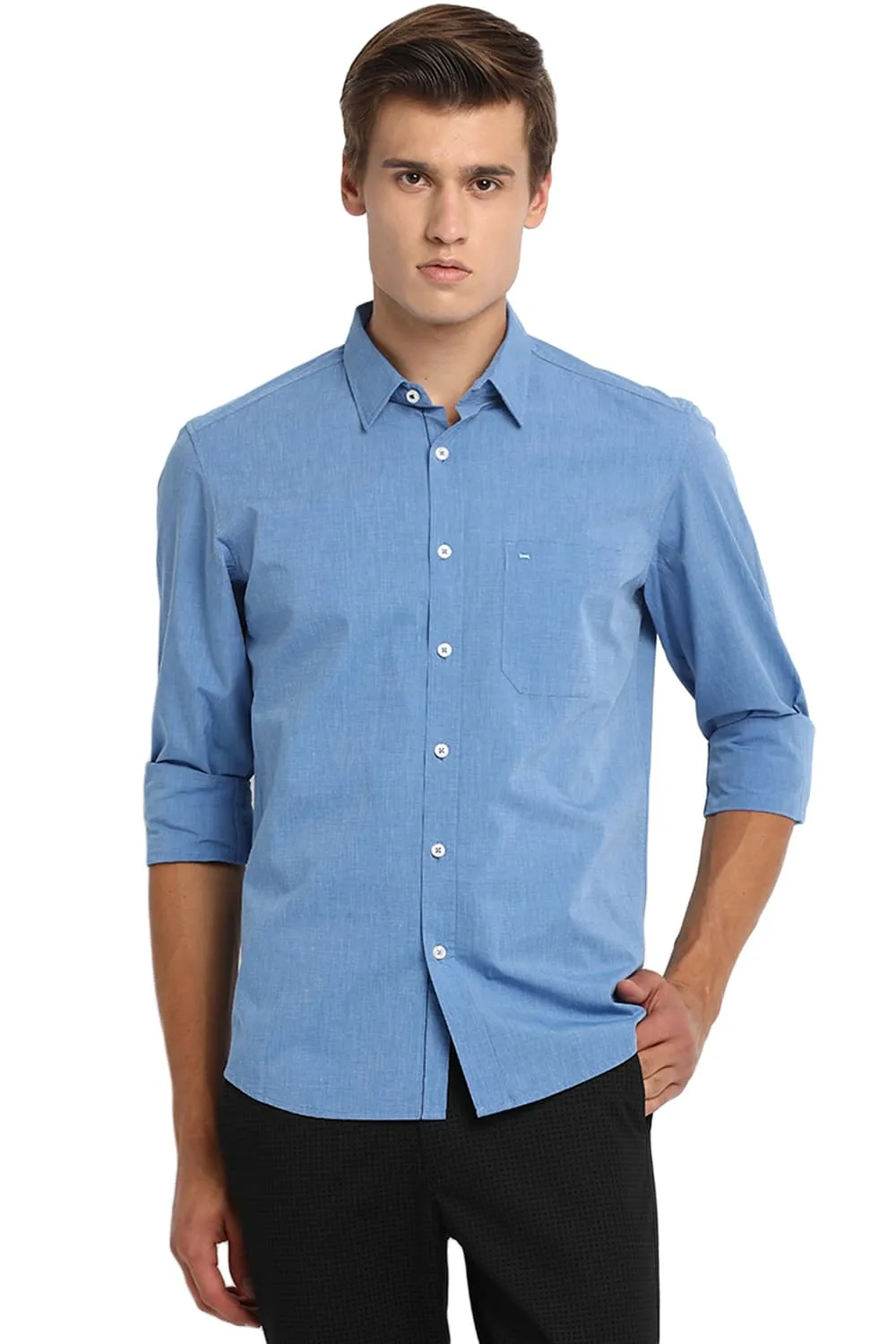 Slim Fit Fil A Fil Shirt