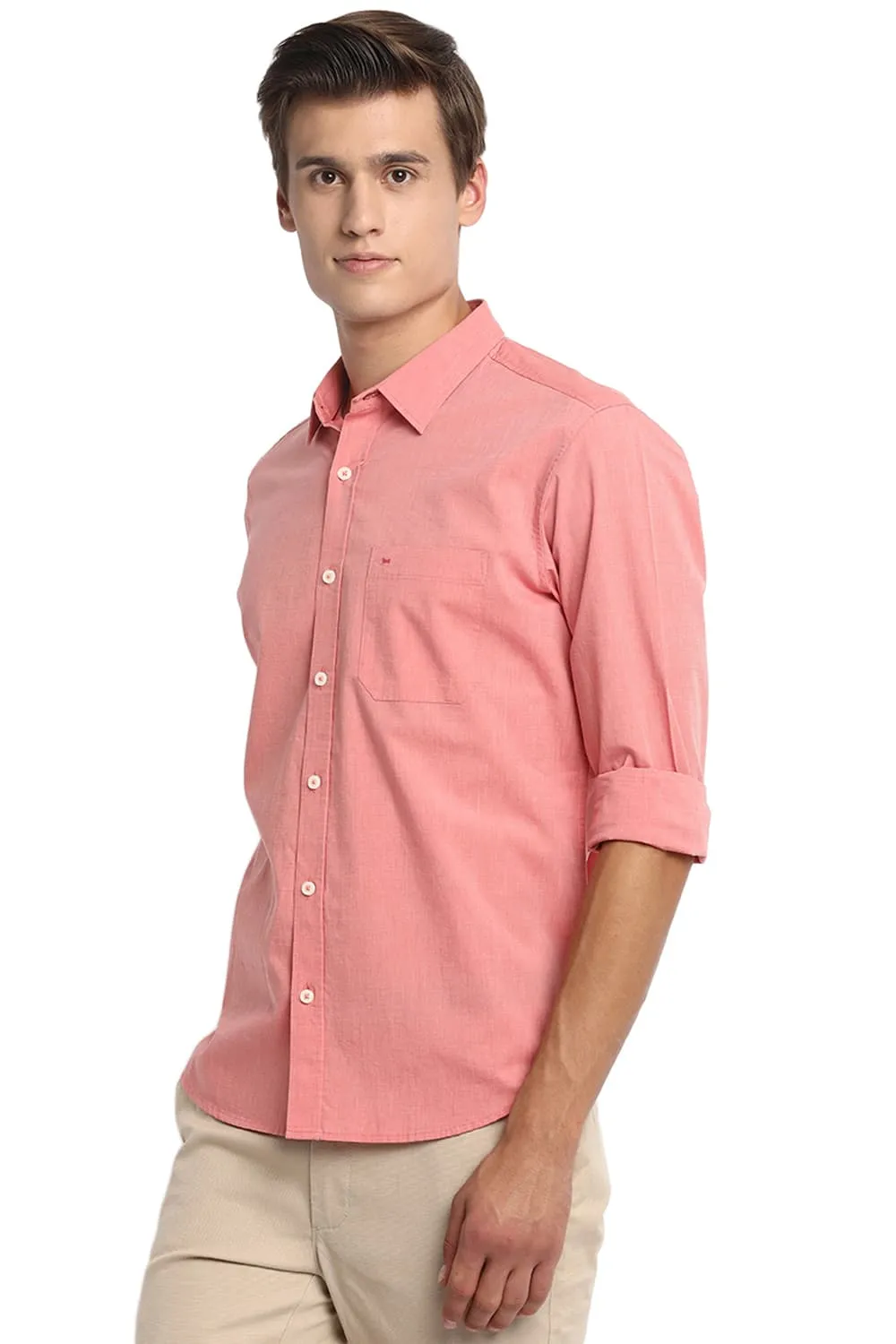 Slim Fit Fil A Fil Shirt