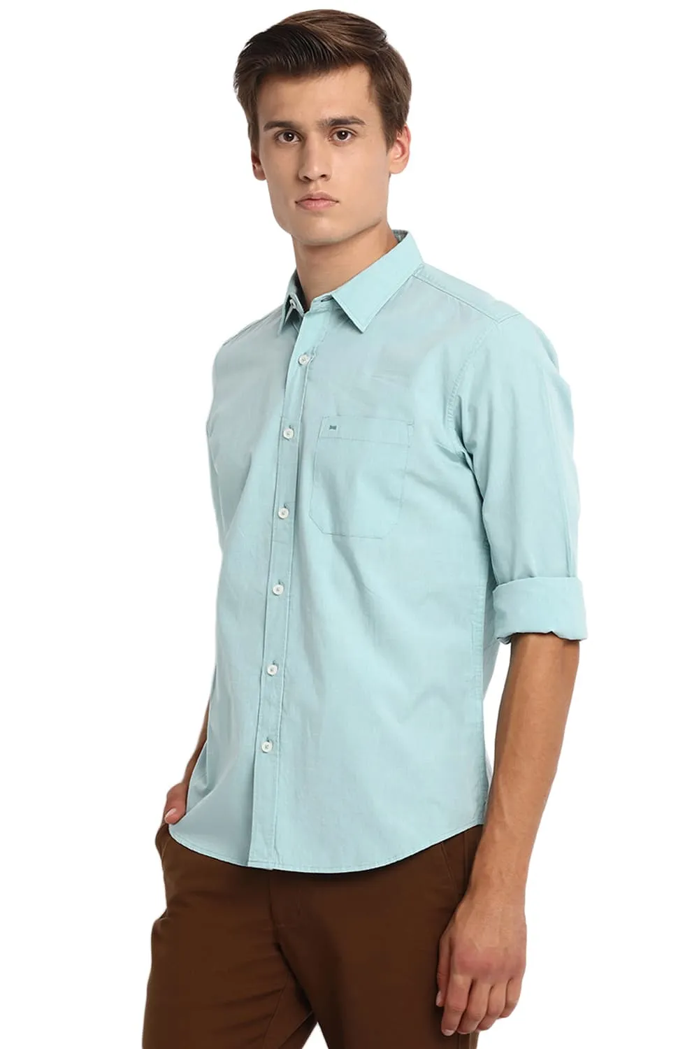 Slim Fit Fil A Fil Shirt