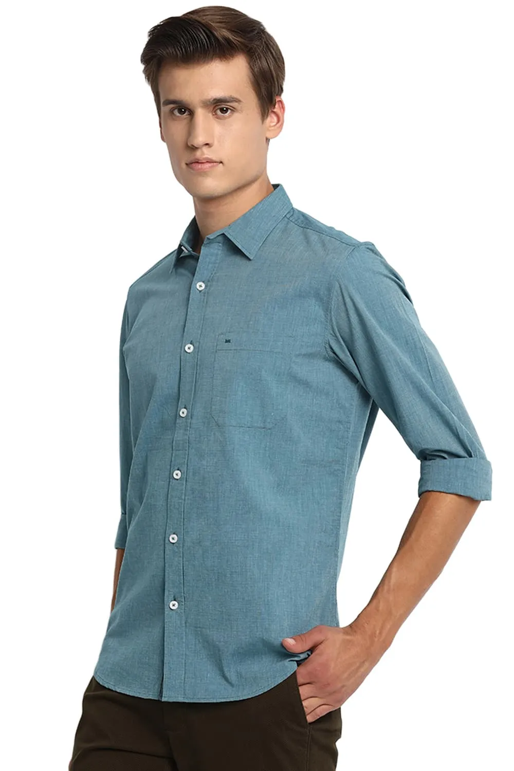 Slim Fit Fil A Fil Shirt