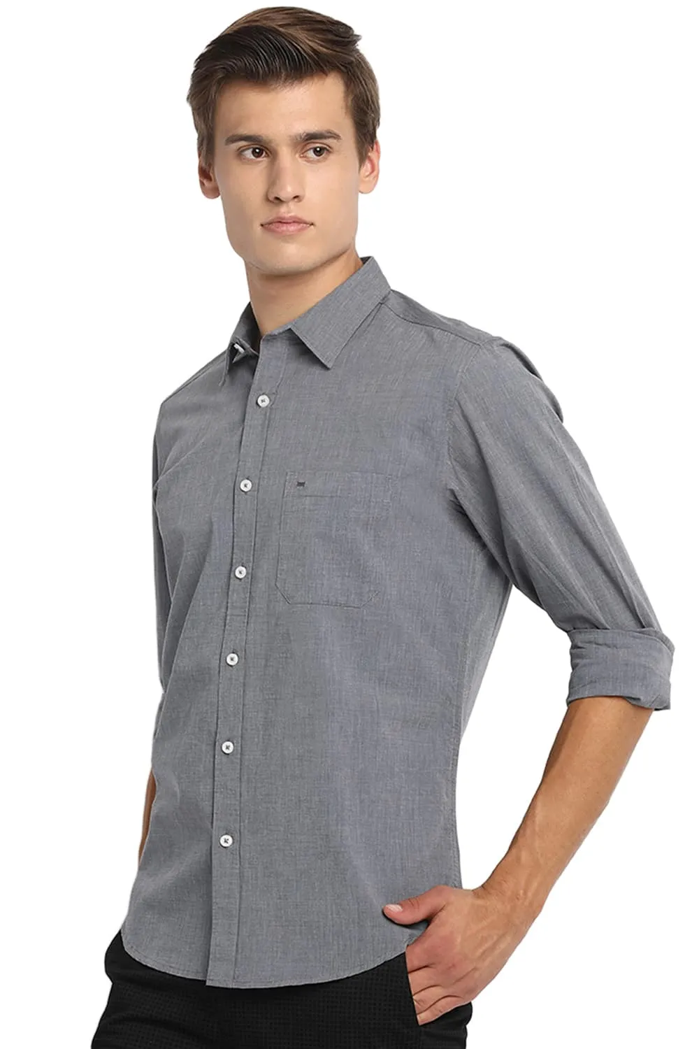 Slim Fit Fil A Fil Shirt