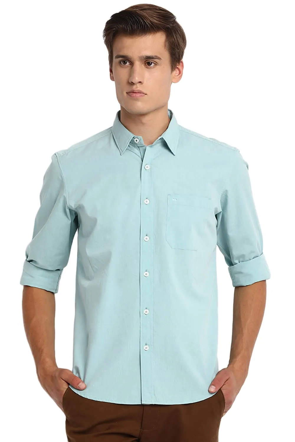 Slim Fit Fil A Fil Shirt