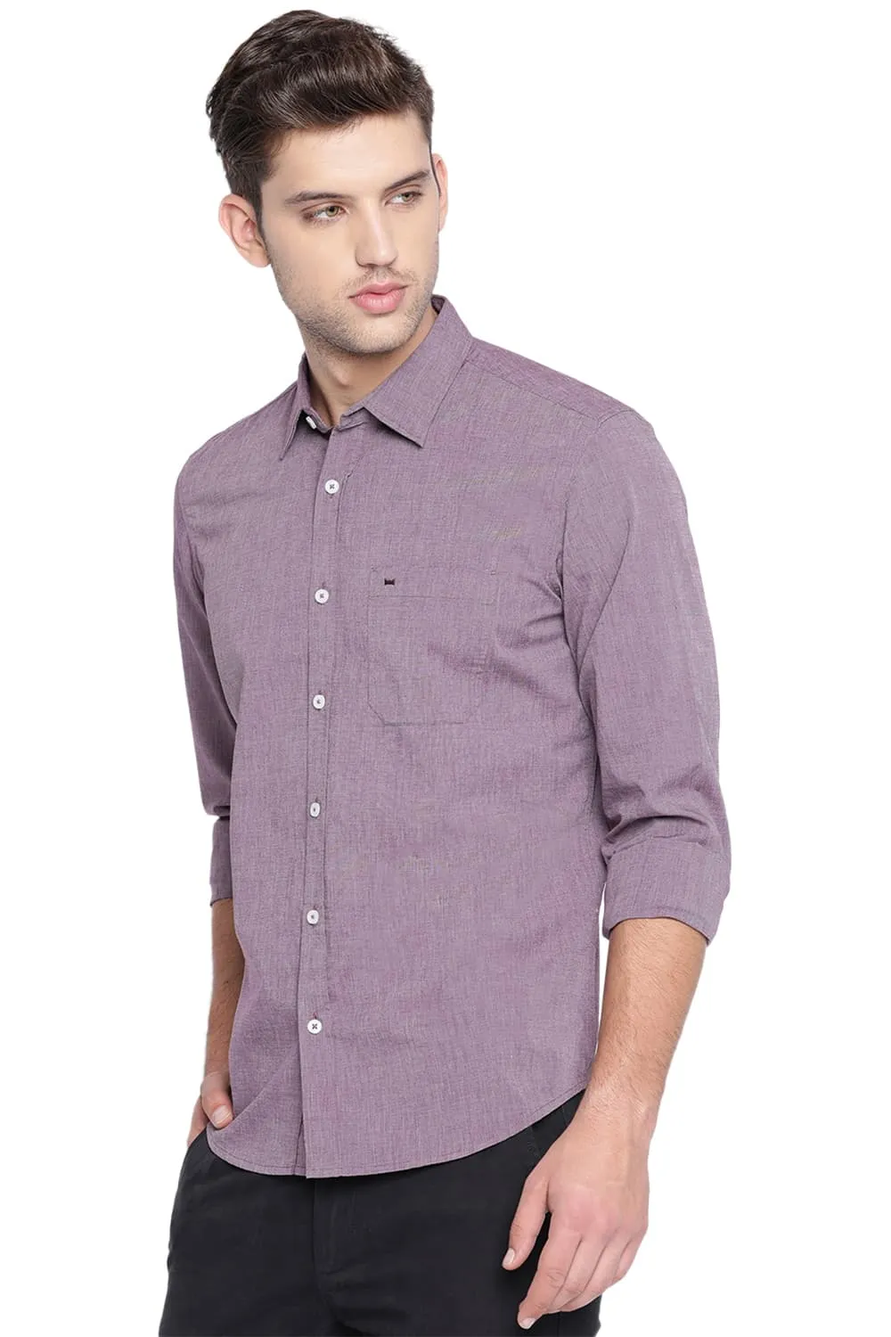 Slim Fit Fil A Fil Shirt