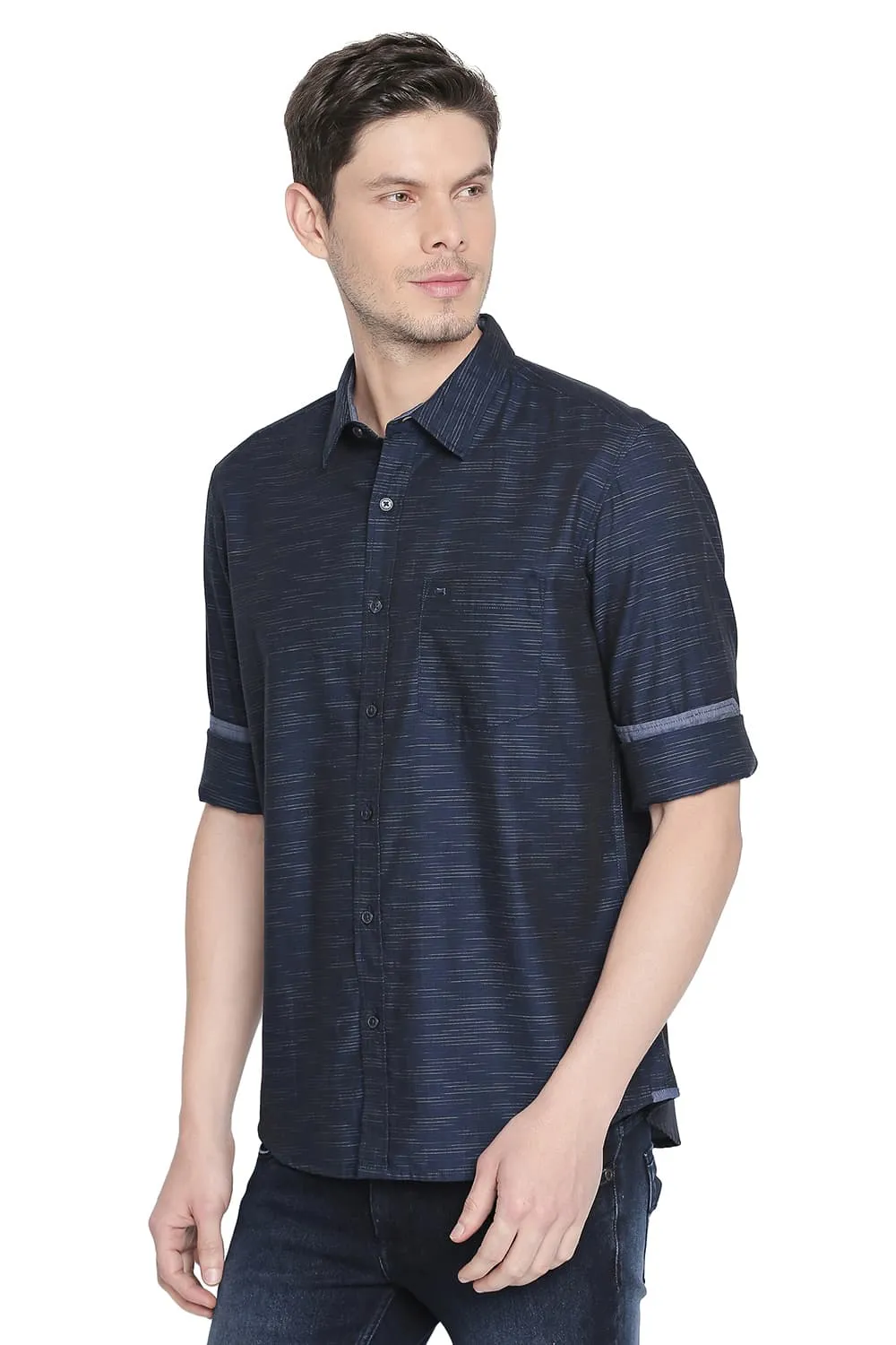 Slim Fit Space Dyed Shirt