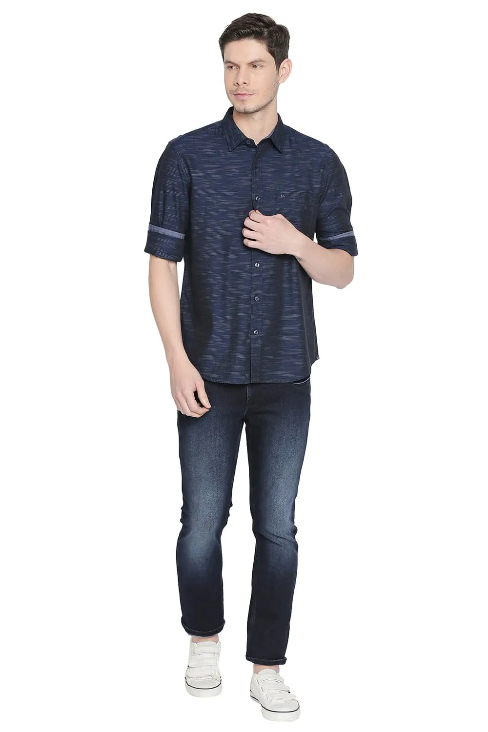 Slim Fit Space Dyed Shirt