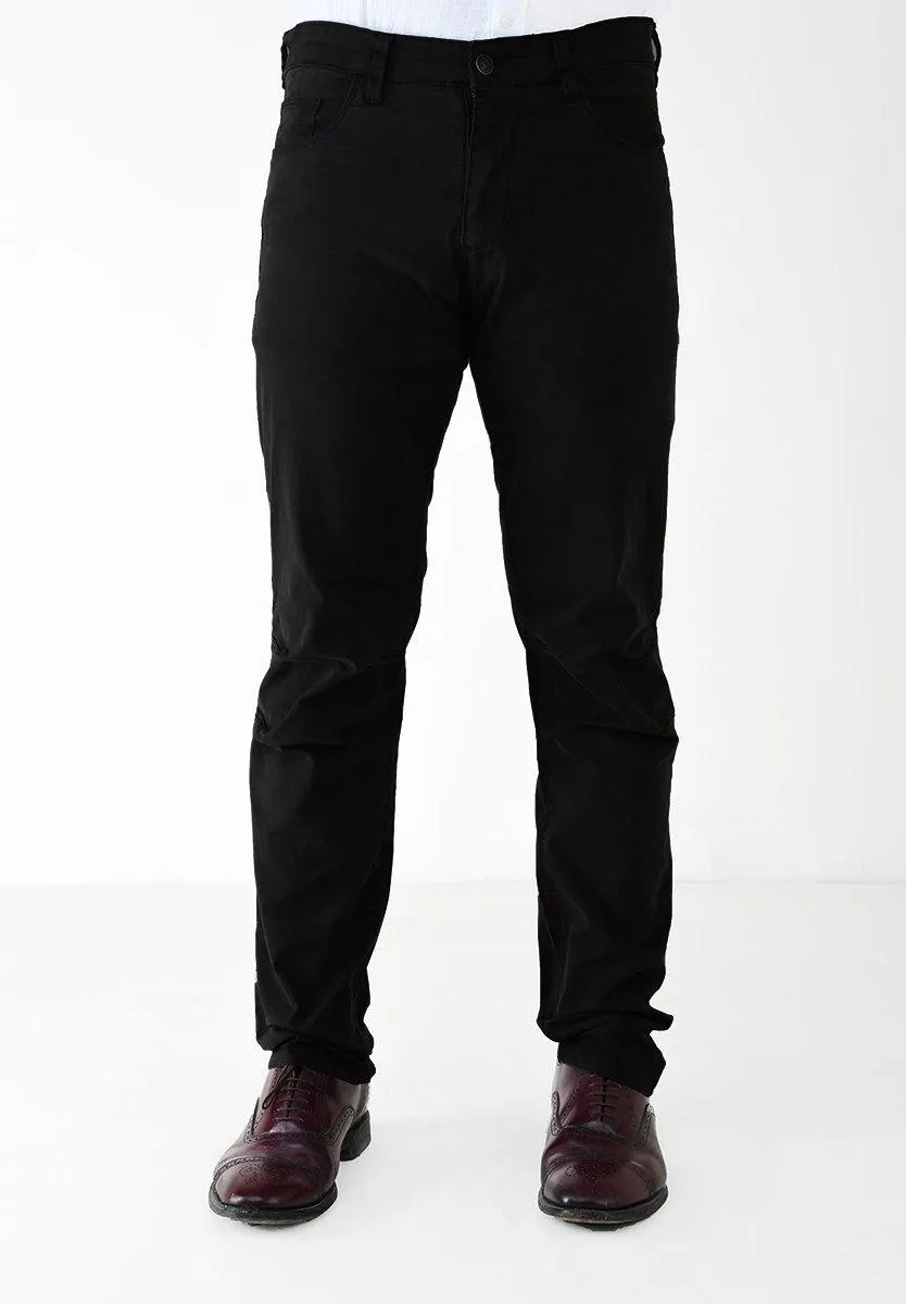 Slim Straight Fit Broken Twill Fabric Casual Pants for Men