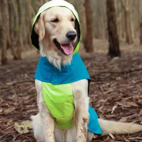 Splash Waterproof Dog Raincoat Neon-Blue