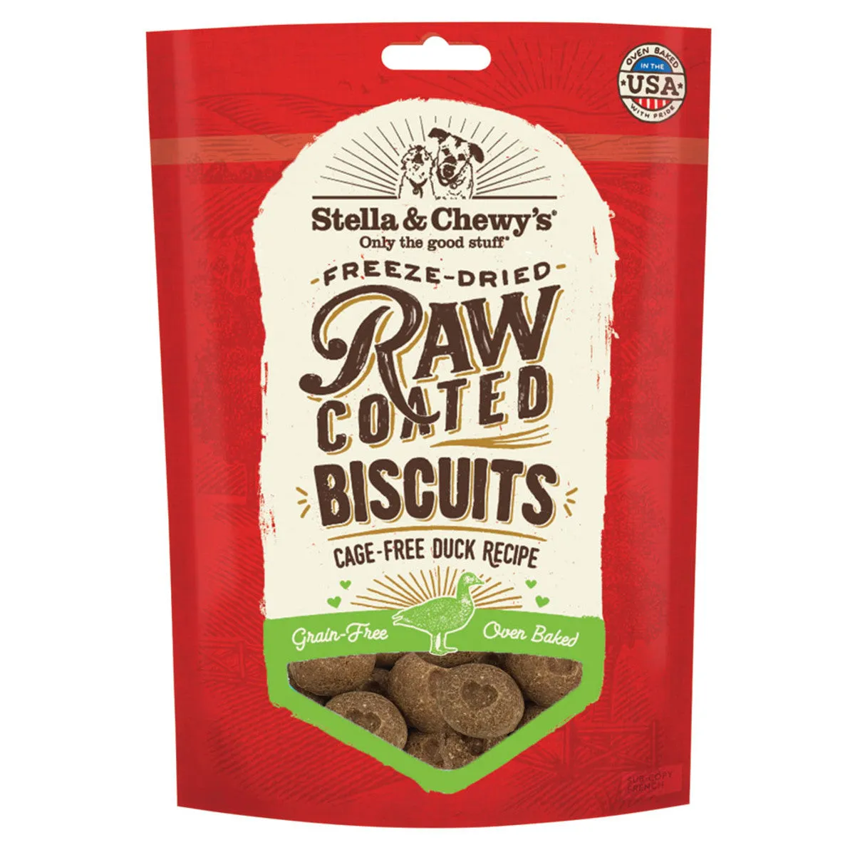 Stella & Chewy's Raw Coated Biscuits Cage Free Duck Dry Dog Food