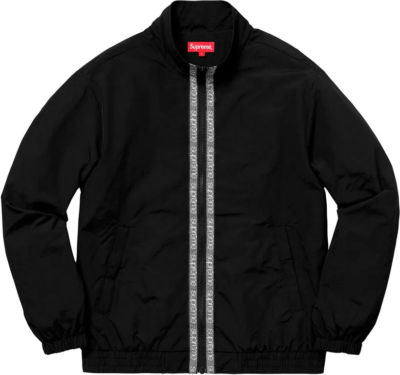 Supreme Classic Logo Taping Track Jacket- Black