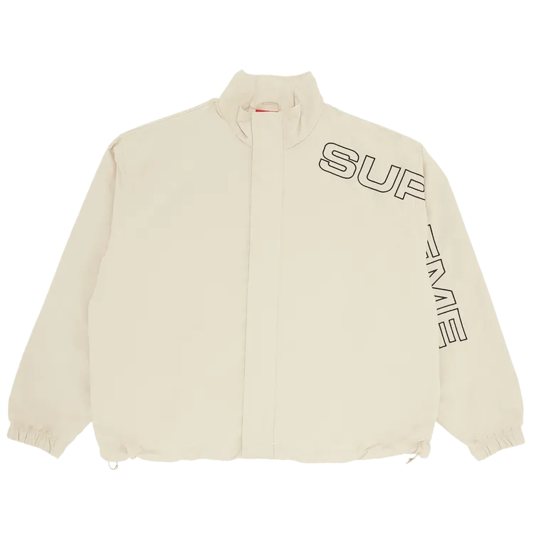 Supreme Spellout Embroidered Track Jacket Sand