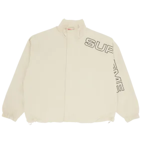 Supreme Spellout Embroidered Track Jacket Sand