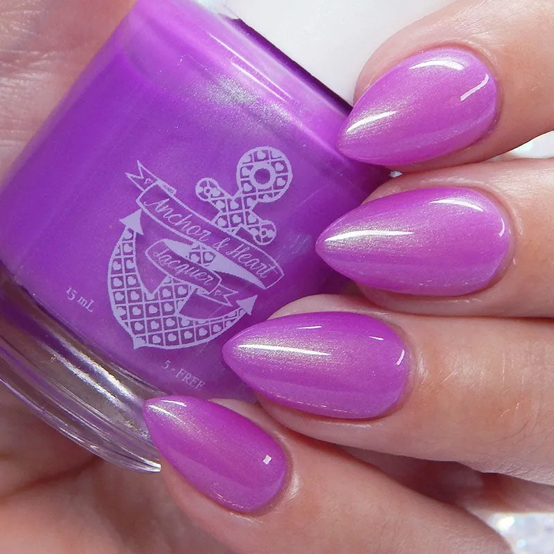 Surfing the Net - purple shimmer nail polish