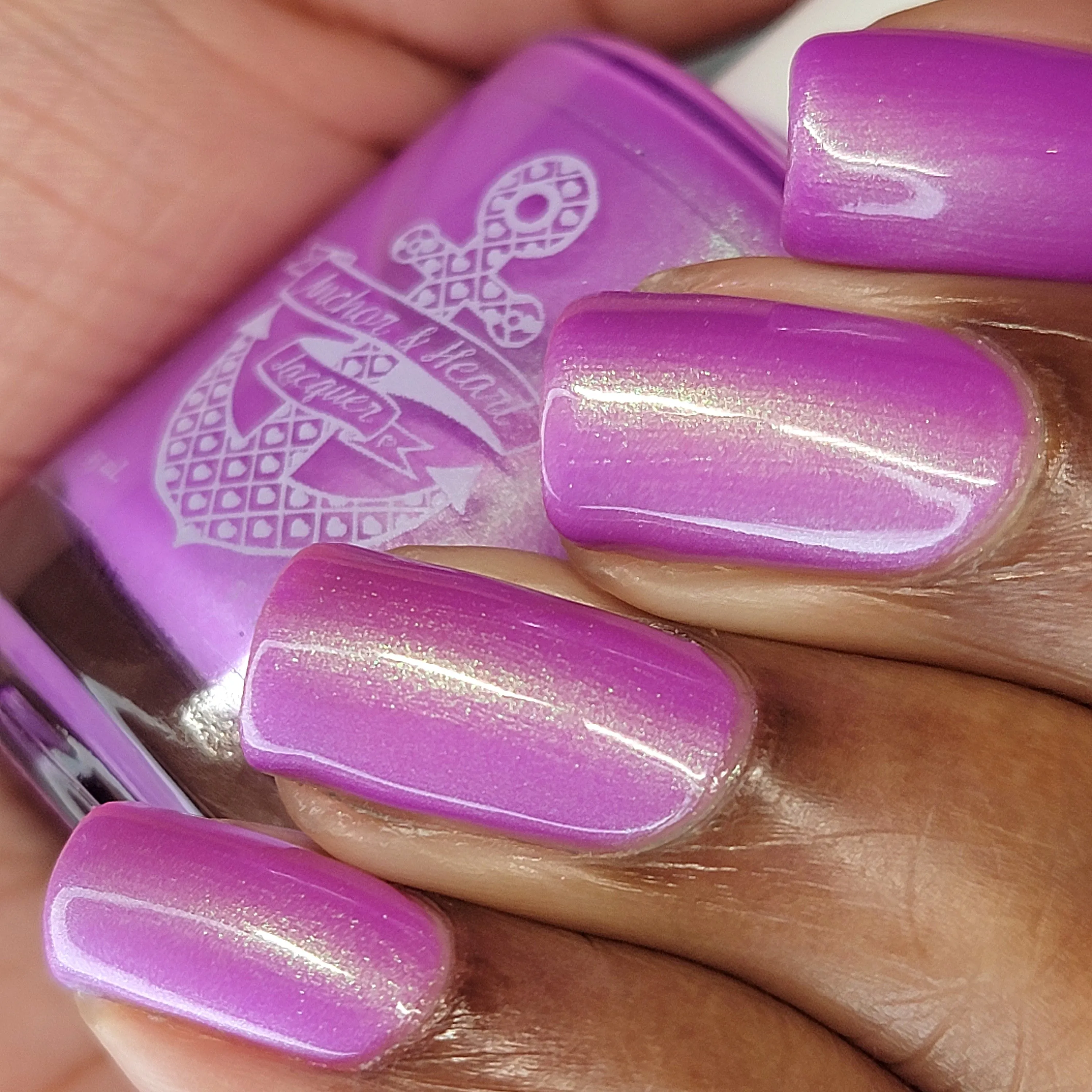 Surfing the Net - purple shimmer nail polish