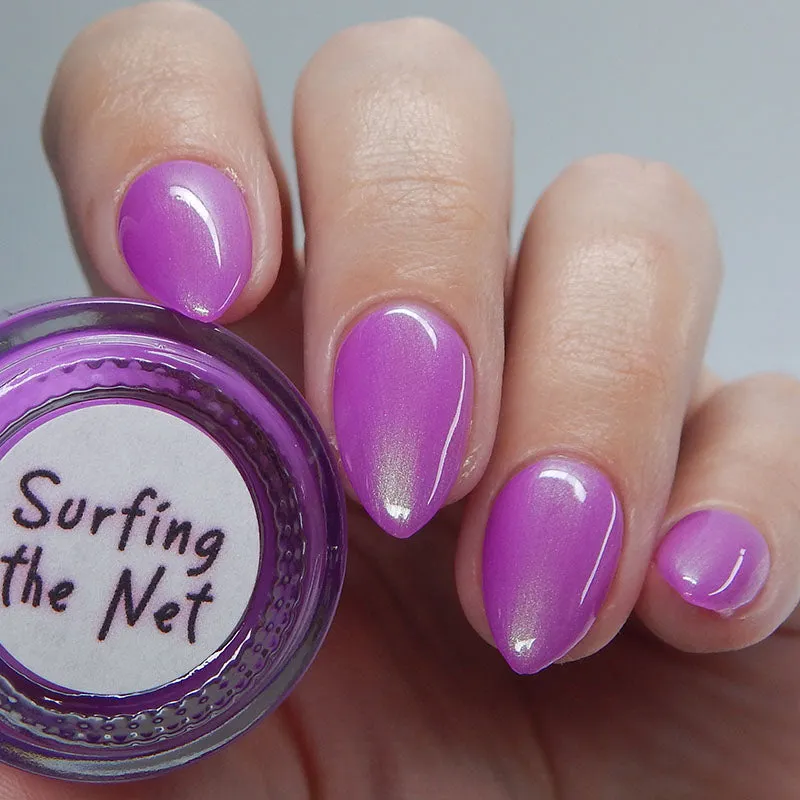 Surfing the Net - purple shimmer nail polish