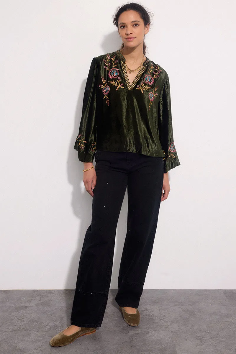 Talia Floral Embroidered Top