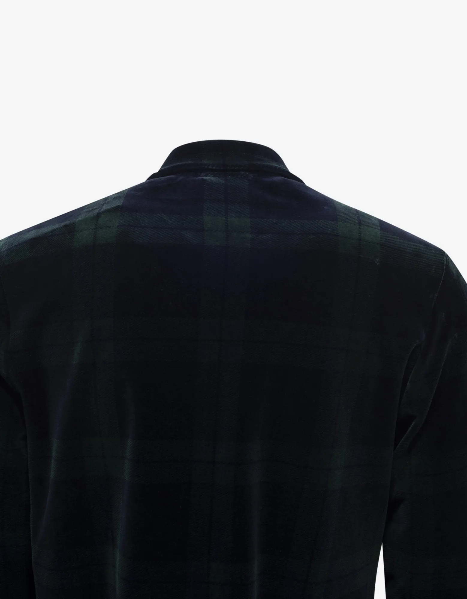 Tartan Print Velvet Track Jacket -