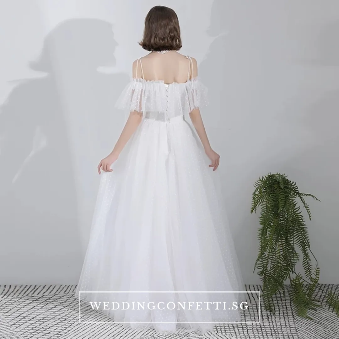 The Courtney Wedding Bridal Bohemian White Off Shoulder Gown