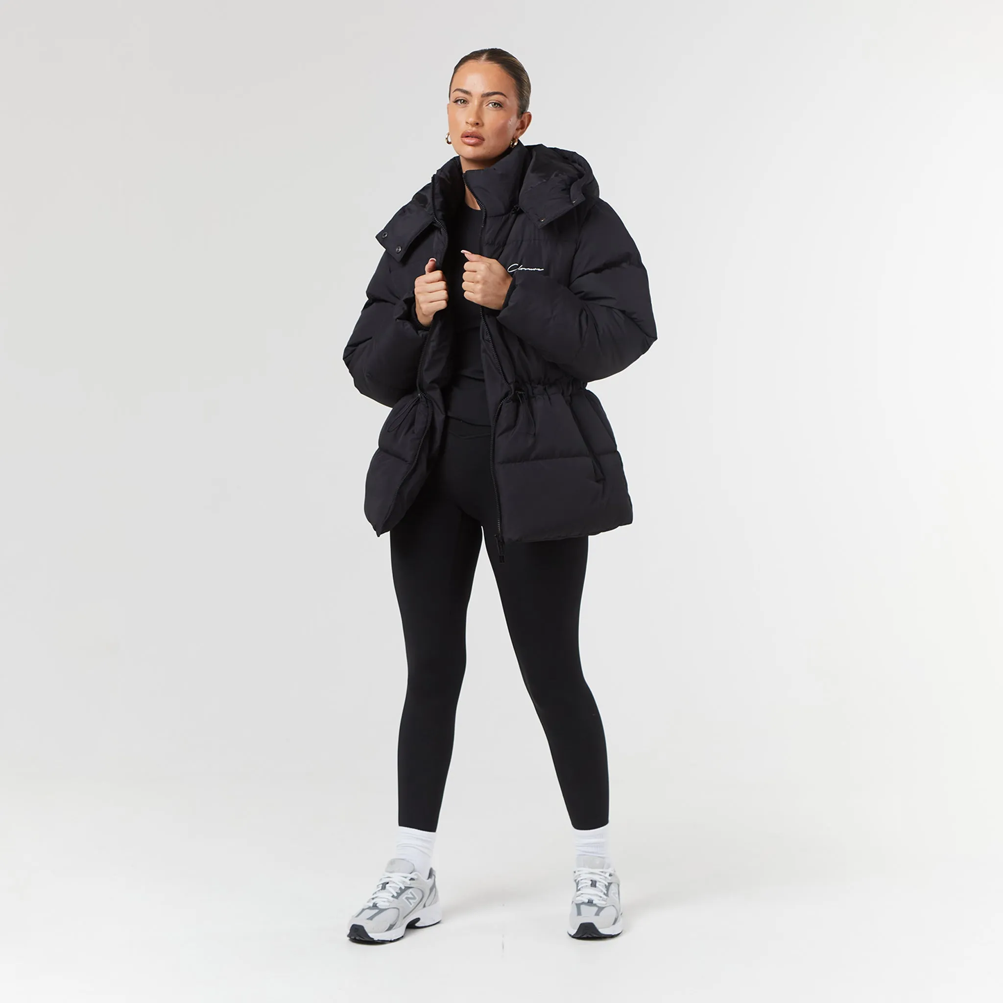 Toggle Waist Puffer | Black