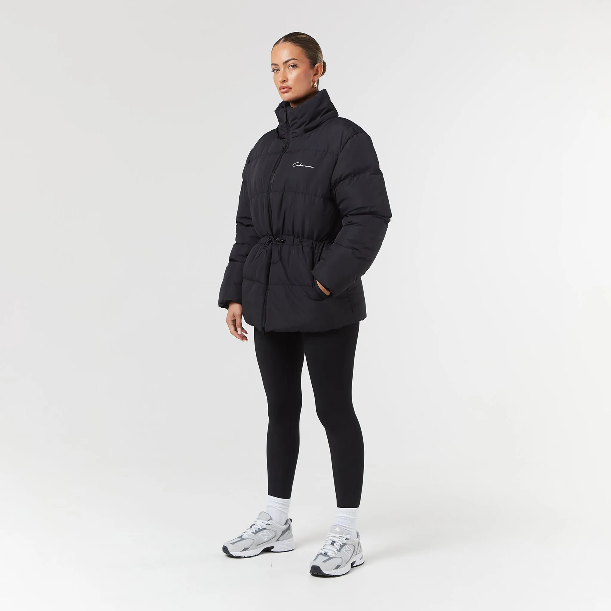 Toggle Waist Puffer | Black