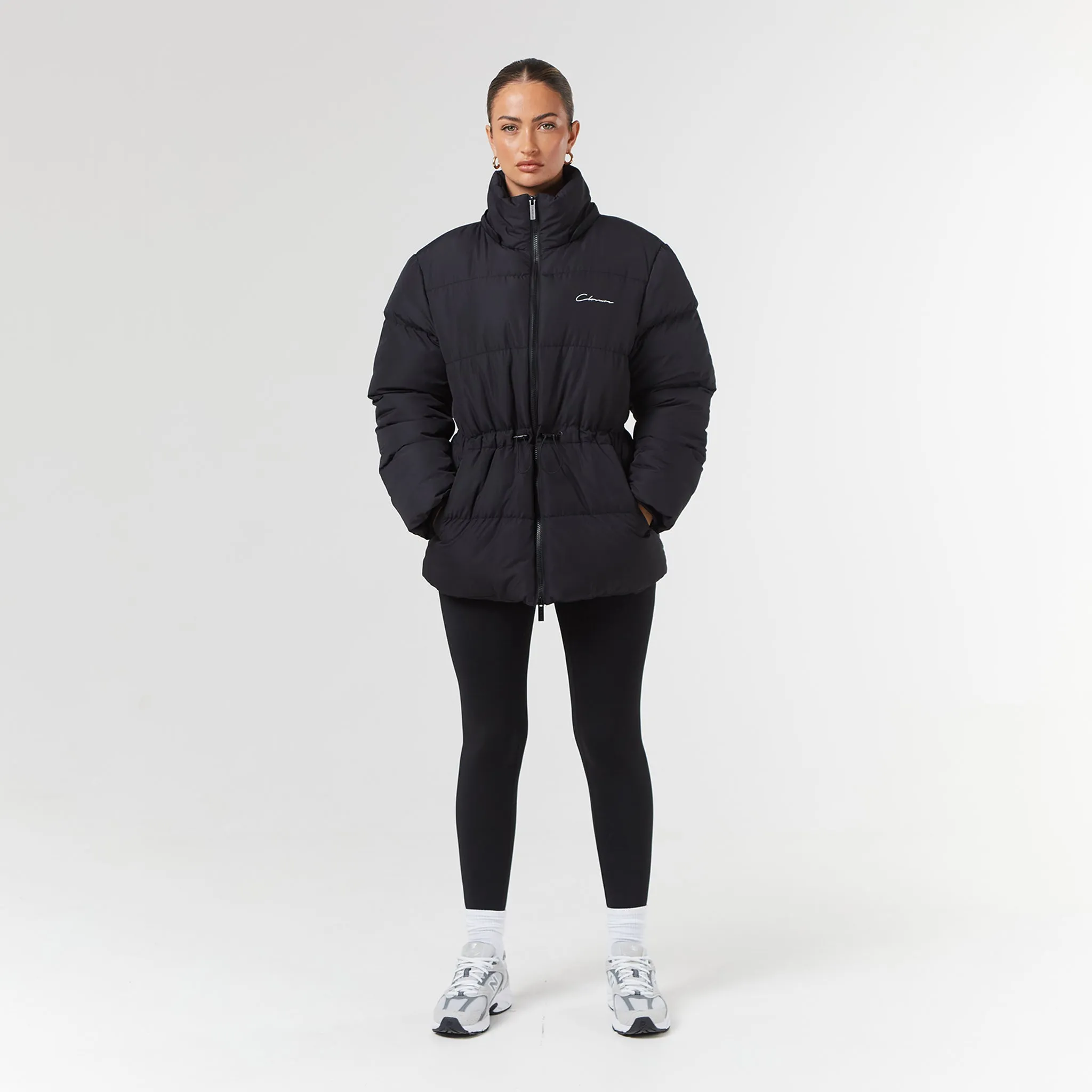 Toggle Waist Puffer | Black