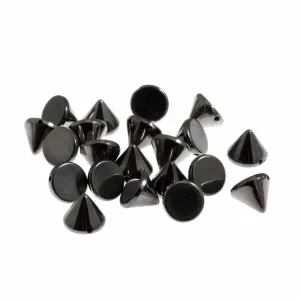 Trimits Gunmetal Cone Sew-On Studs - 7mm (Pack of 50)