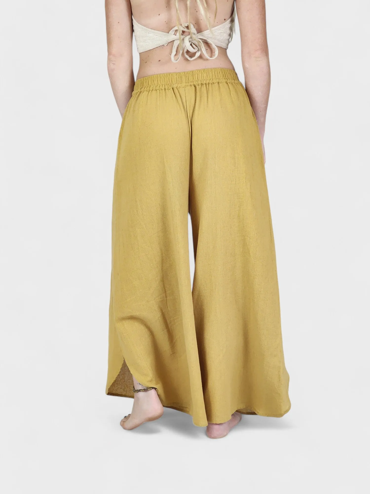 Turmeric Jute Fly Away Trousers