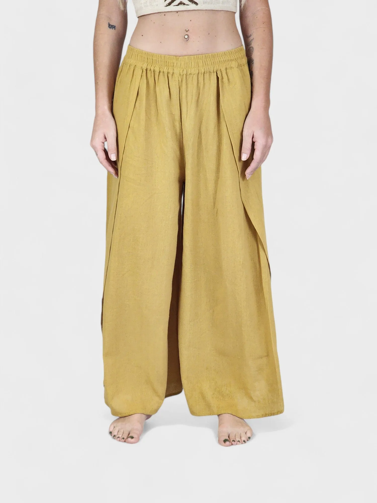 Turmeric Jute Fly Away Trousers