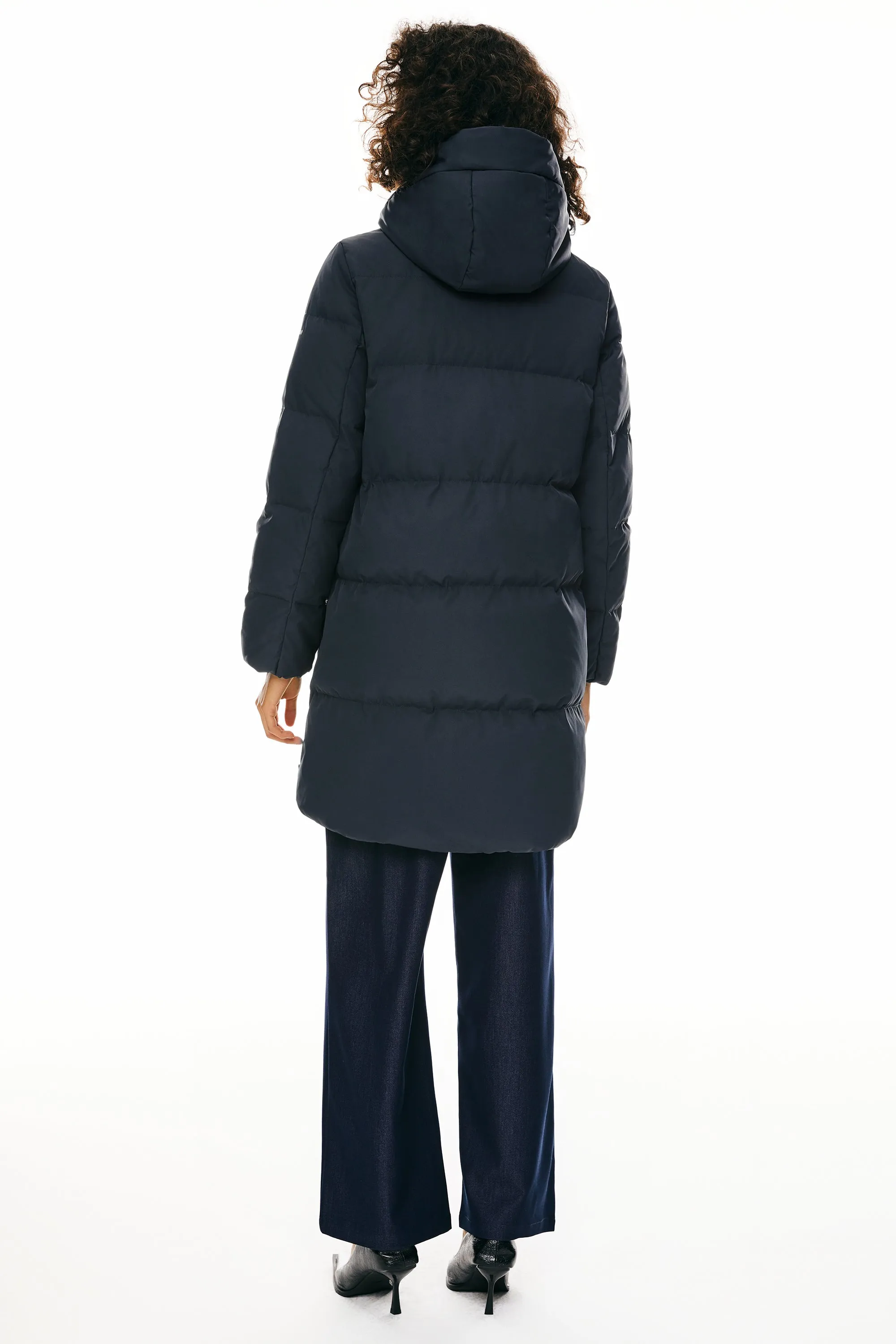 Two-Way Zipper Hooded Puffer Jacket