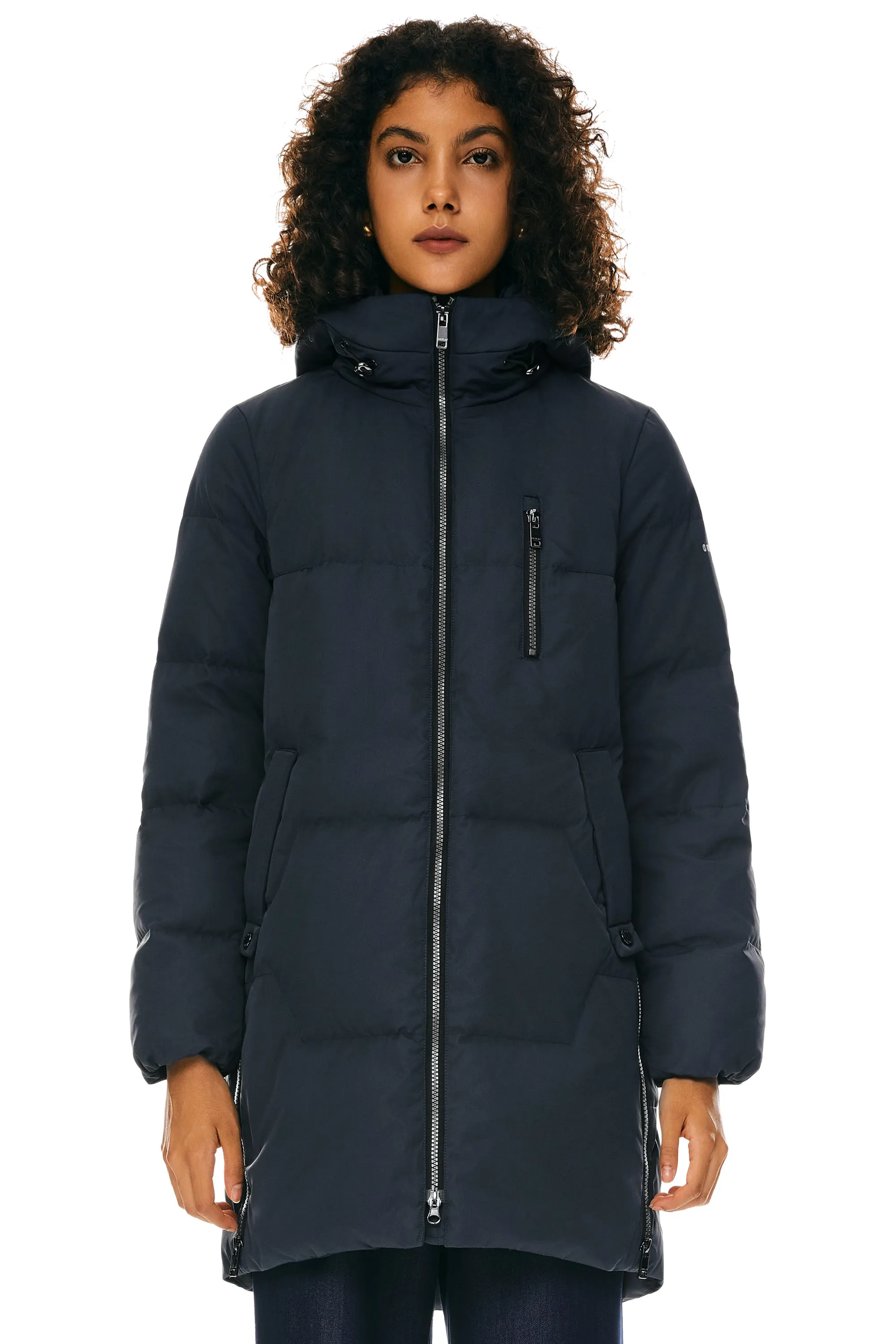 Two-Way Zipper Hooded Puffer Jacket