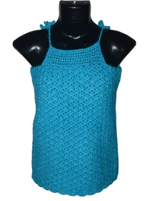 Unique Crochet Women Halter Neck Lattice Top Handmade Graminarts