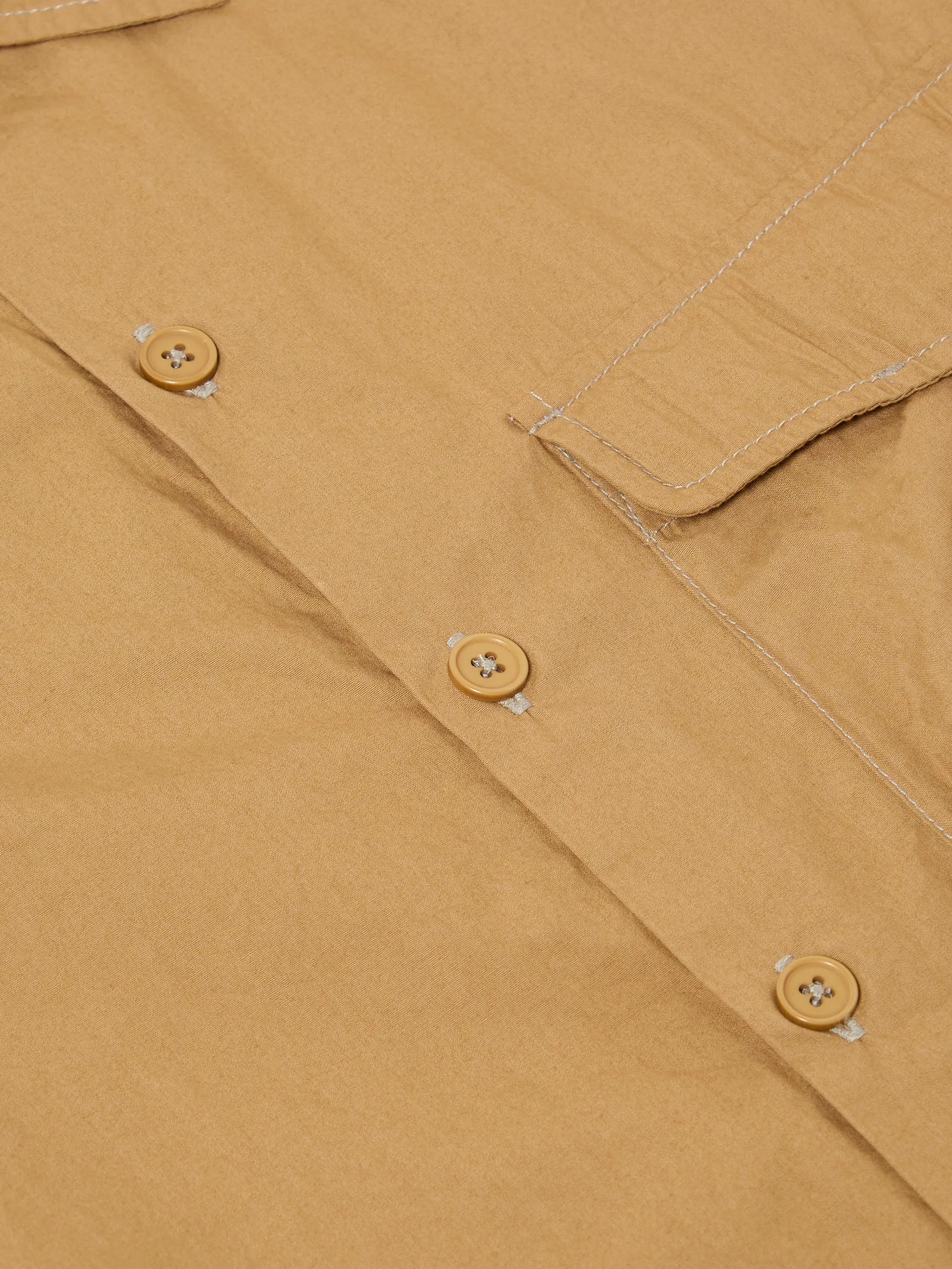 Universal Works Field Shirt in Sand Broad Cloth