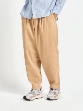 Universal Works Pleated Track Pant in Fawn Cord