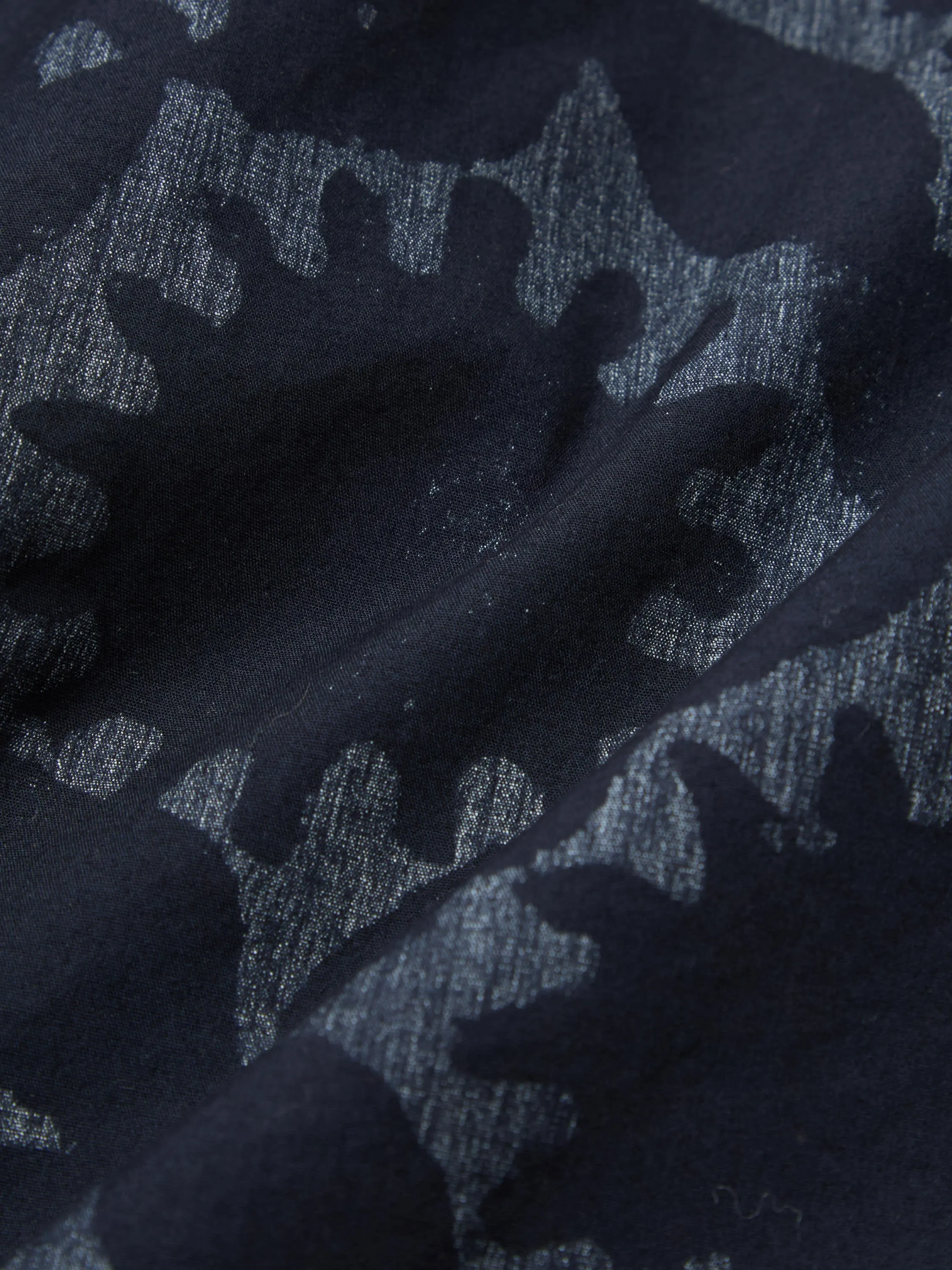 Universal Works Windcheater in Navy Over Dyed Sun Print