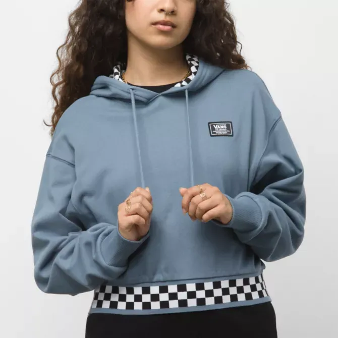 Vans Boom Boom 66 Cropped Oversized Hoodie - Blue Mirage