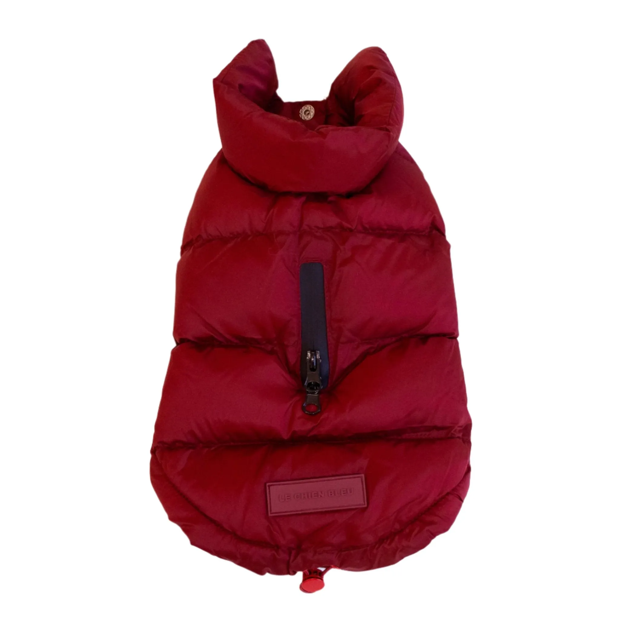 waterproof chien puffer - burgundy