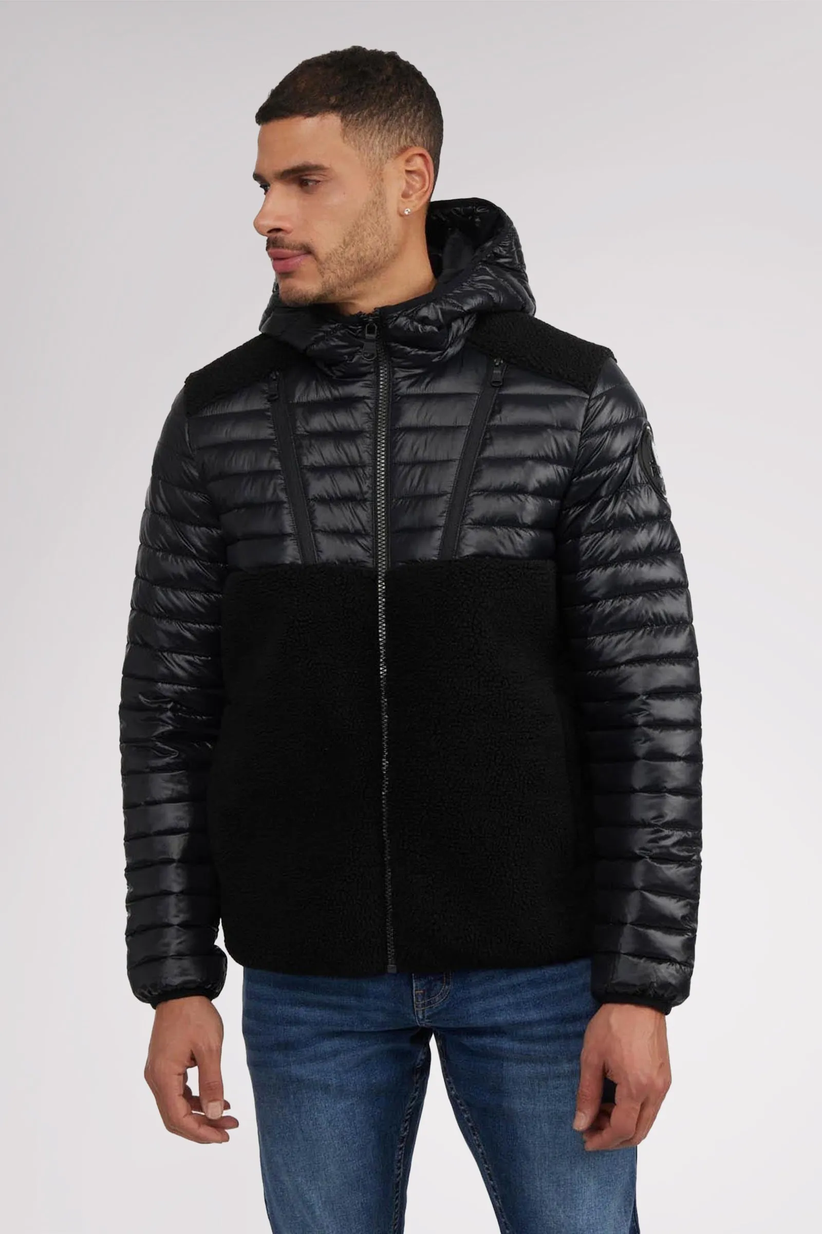 West Men's Mixed-Media Transitional Jacket