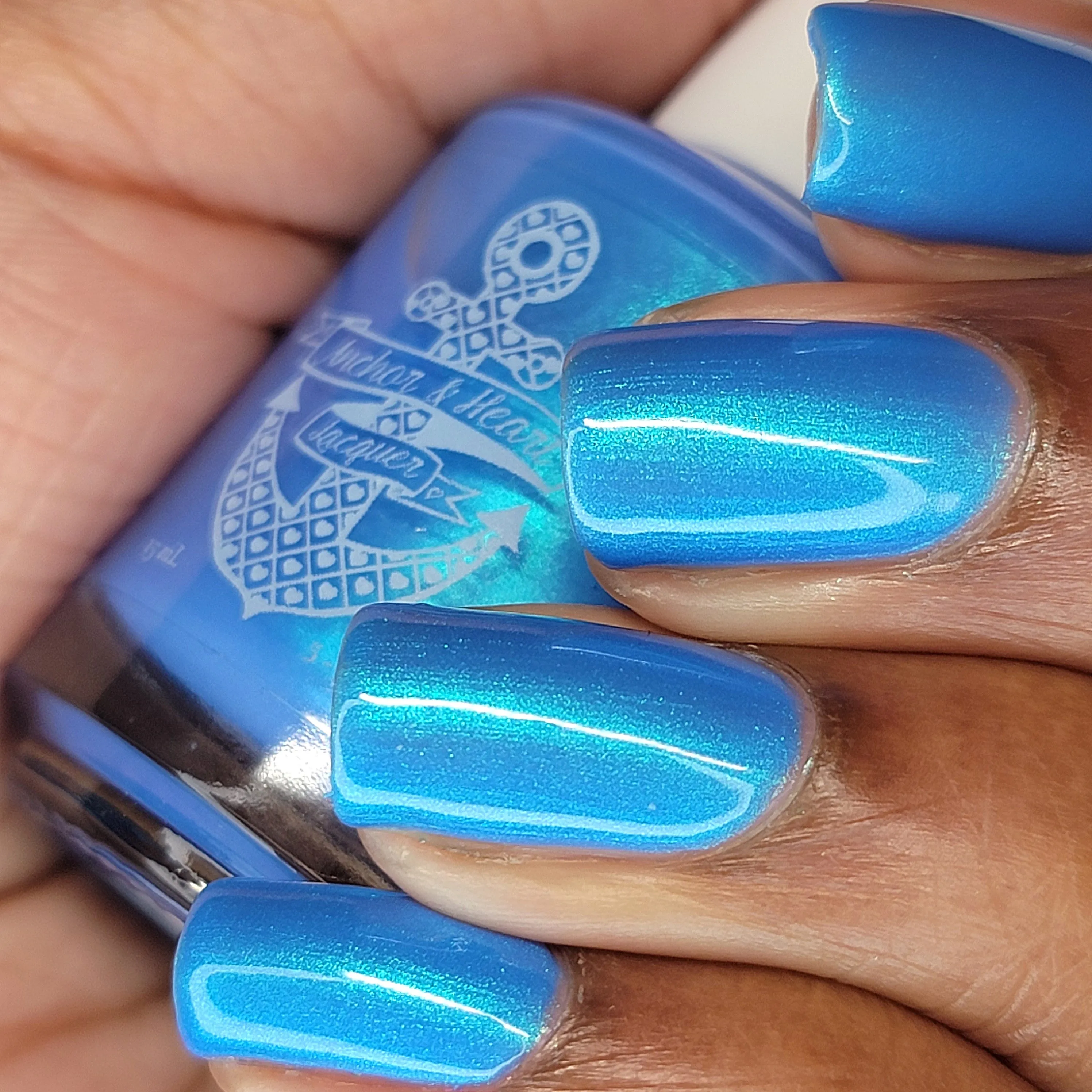 What-EVER! - blue shimmer nail polish