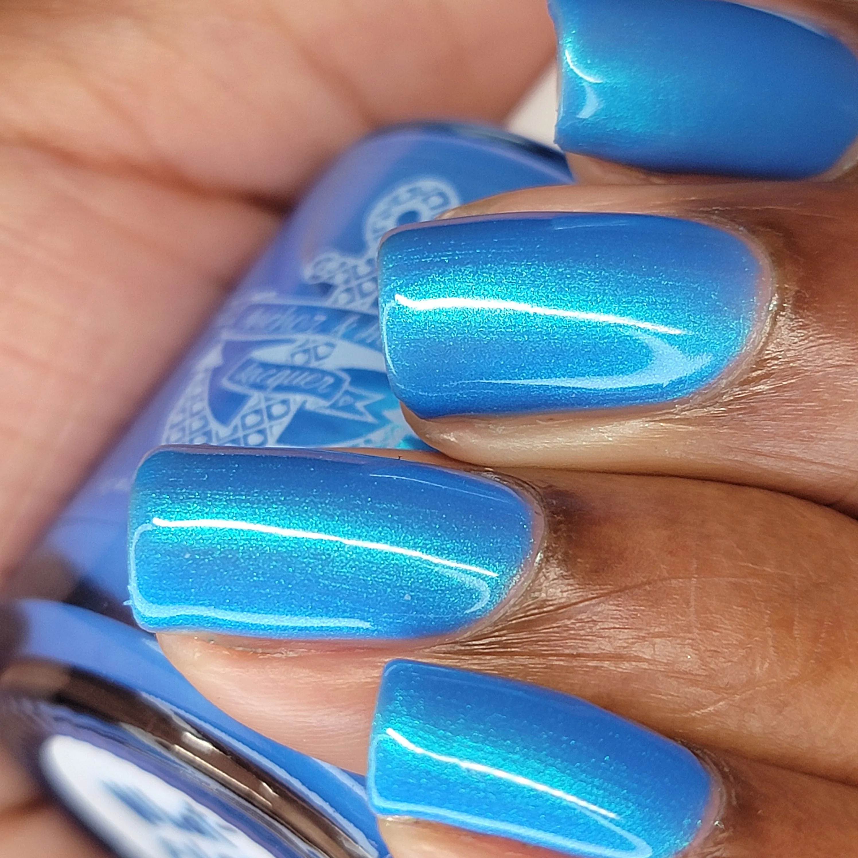 What-EVER! - blue shimmer nail polish